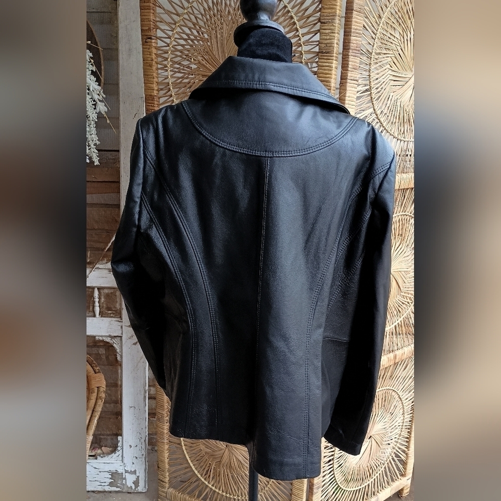 East 5th Black Genuine Leather Jacket_XL - Picture 6 of 9